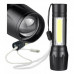 Фонарь ручной Police 511-XPE+COB Li-Ion / microUSB / zoom / Box карманный фонарик аккумуляторный
