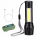 Фонарь ручной Police 511-XPE+COB Li-Ion / microUSB / zoom / Box карманный фонарик аккумуляторный