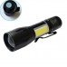 Фонарь ручной 513/NB-666-XPE с COB подсветкой Li-Ion / microUSB / zoom / Box карманный фонарик аккумуляторный