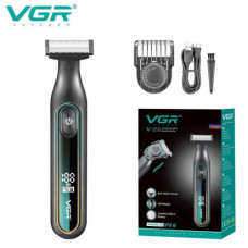 Электробритва мужская шейвер для влажного и сухого бритья VGR V-360 green IPX6 LED дисплей