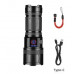 Фонарь ручной CB-B53-TG, 3х18650, power bank, индикация заряда, ЗУ Type-C, карманный фонарик аккумуляторный