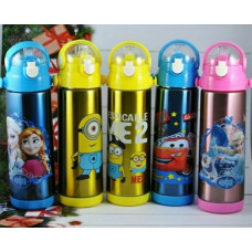 Детский термос, термос-поилка с трубочкой 500мл разные расцветки