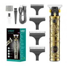 Машинка тример для стрижки волосся та бороди VGR V-097 Gold, Professional, 4 насадки