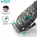 Аккумуляторная машинка для стрижки с дисплеем, 6 насадок, VGR V-665