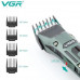 Аккумуляторная беспроводная машинка для стрижки волос VGR V-696 с LED дисплеем и 4 насадками