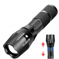 Фонарь ручной R5-2XPE(white+red), 1х18650/3xAAA, ЗУ 220V/12V zoom, Box фонарик аккумуляторный
