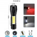 Фонарь ручной W601-XPE(red)+COB(white), Li-Ion аккумулятор, ЗУ microUSB, zoom, Box фонарик аккумуляторный