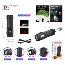 Фонарь ручной X-3L-3LED+3SMD(white+red), Li-Ion, индикация заряда, ЗУ Type-C, магнит, Box