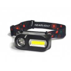 Налобный туристический светодиодный фонарик 1804-LED(red)+COB(white), 1x18650, ЗУ Type-C