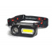 Налобный туристический светодиодный фонарик 1804-LED(red)+COB(white), 1x18650, ЗУ Type-C