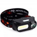 Налобный туристический светодиодный фонарик 1804-LED(red)+COB(white), 1x18650, ЗУ Type-C