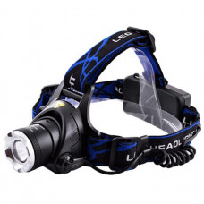 Налобный туристический светодиодный фонарик Police 6699/204C-T6, 2x18650, zoom, ЗУ mircoUSB, Box
