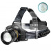 Налобный туристический светодиодный фонарик BL-8076-2-GT100, 2x18650, zoom, ЗУ Type-C, Box