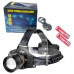 Налобный туристический светодиодный фонарик BL-8076-2-GT100, 2x18650, zoom, ЗУ Type-C, Box