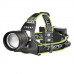 Налобный туристический светодиодный фонарик BL-A12-3-P90, 3x18650, zoom, ЗУ Type-C, Box