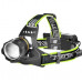 Налобный туристический светодиодный фонарик BL-A13-3-P360, 3x18650, zoom, ЗУ Type-C, Box