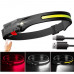 Налобный светодиодный фонарик BL-W689/5808А-LM+COB(white+red), Motion Sensor, Li-Ion аккум., ЗУ Type-C, Box