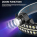Налобный светодиодный фонарик BL-W690-LTS+SMD (white+red), Motion Sensor, Li-Ion акум., zoom, ЗУ Type-C, Box