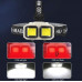 Налобный светодиодный фонарик HX-816S-2COB (white+red), Waterproof, 1x18650, ЗУ Type-C, Box