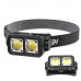 Налобный светодиодный фонарик K372-2COB(white+red), Motion Sensor, Li-Ion, индикация заряда, ЗУ Type-C, Box