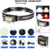 Налобный фонарик YY-19С-5SMD+COB(white+yellow+red), Motion Sensor, Li-Ion аккумулятор, ЗУ Type-C, магнит, Box