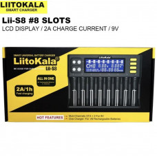 Зарядное устройство для аккумуляторов LiitoKala Lii-S8, 8х-AA, AAA, 18650, 26650, 21700 Li-ion, LiFePo4, Ni-Mh