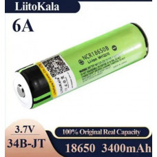 Аккумулятор 18650, LiitoKala NCR 34B-JT, 3400mAh Батарейка аккумуляторная Пальчиковый аккумулятор