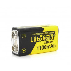 Аккумулятор Крона, LiitoKala USB-9V, 1100mAh USB выход