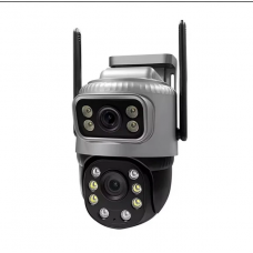 Наружная IP-камера видеонаблюдения V380, 4 Мп, ночное видение, двухобъективный датчик движения