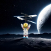 Аккумуляторный летающий астронавт Astronauts с подсветкой