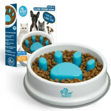Кормушка Paw Perfect миска для медленной подачи еды для собак и кошек круглая 0.47 л