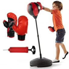 Детская напольная боксерская груша Punching Ball Set набор для бокса 3в1 груша, перчатки, стойка 127 см