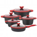 Набор из 4 кастрюль и сковородки со стеклянными крышками и антипригарным покрытием XW-10 Набор из 10 предметов Набор из 4 кастрюль и сковородки со стеклянными крышками и антипригарным покрытием XW-10 Набор из 10 предметов