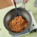 Антипригарная сковорода Wok 32 см для кухни со стеклянной крышкой зелёная MD-16815