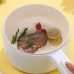 Электрическая кастрюля с крышкой и ручкой 37см, 1,6л, от сети, Белая / Портативная электрокастрюля