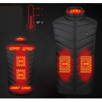 Жилет 2XL с подогревом на 9 зон и USB-питанием от Power Bank