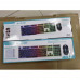 Набор геймерский Клавиатура компьютерная проводная K518 с LED RGB подсветкой + мышка