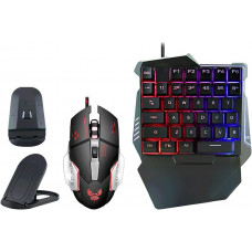 Игровой набор одноручная клавиатура и мишка с конвертером G508
