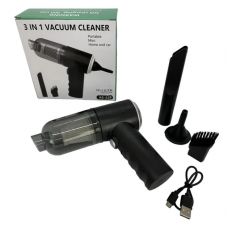 Автомобильный портативный беспроводной пылесос 3 in 1 Vacuum Cleaner USB ручной аккумуляторный