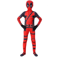 Костюм / Комбинезон + Балаклава + перчатки Дедпул Deadpool детский M