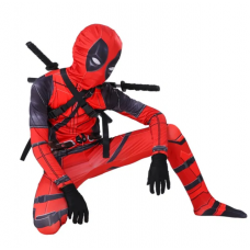 Костюм / Комбинезон + Балаклава + перчатки Дедпул Deadpool детский L