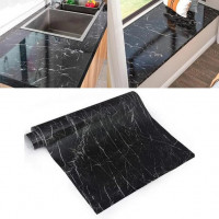 Самоклеящееся мраморная наклейка пленка для кухни Черная 5м х 60см MA459