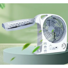 Вентилятор портативный (GD-8028/N283) 6в1 (8", LED лампа, радио, солнечная панель, 2 скорости, 10Вт,