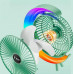 Мини-вентилятор с питанием от usb Fan Вентилятор настольный 1800mAh Портативный мини вентилятор RGB подсветка