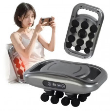 Перкуссионный массажер для мышц Massage Gun RT-608 с 12 головками Ручной вибрационный массажер для тела