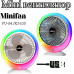 Мини вентилятор настольный Mini fan VU-04 RGB Вентилятор комнатный (USB мини вентилятор)