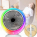 Мини вентилятор настольный Mini fan VU-04 RGB Вентилятор комнатный (USB мини вентилятор)