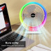 Мини вентилятор настольный Mini fan VU-04 RGB Вентилятор комнатный (USB мини вентилятор)