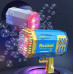 Генератор мыльных пузырей Rocket Bubble Gun 40 отверстий детский пистолет для пузырей на батарейках Генератор мыльных пузырей Rocket Bubble Gun 40 отверстий детский пистолет для пузырей на батарейках