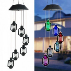 Садовый подвесной фонарь Фонарики на солнечной батарее (6 разноцветных LED)